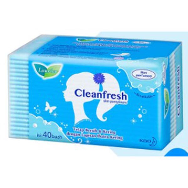 [40PCS] [NON PERFUMED] [PANTYLINER] Laurier Pantyliner Cleanfresh Non Perfume 40S | Pembalut Wanita_Cerianti