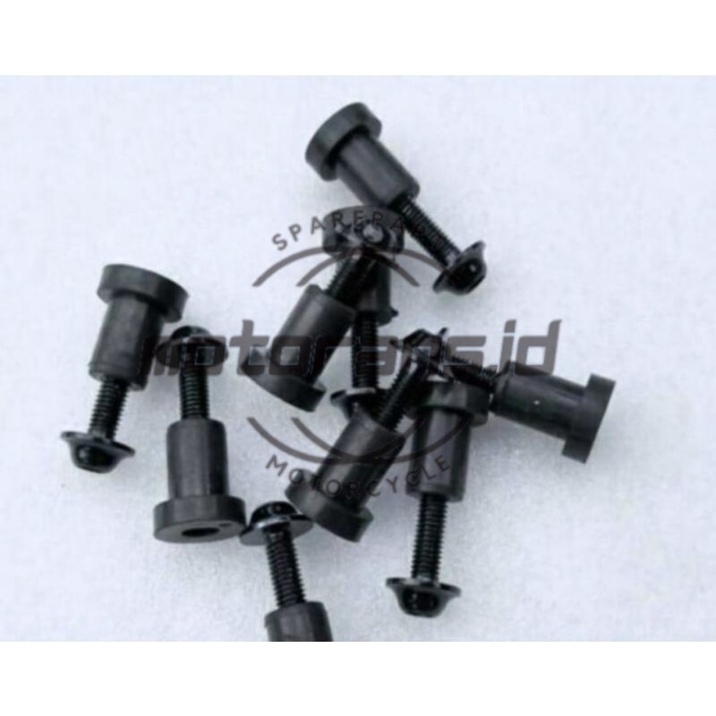 4 Pcs Baut Mur Karet Dudukan Visor Ninja Nmax  Aerox Cbr Xmax Adv Pcx