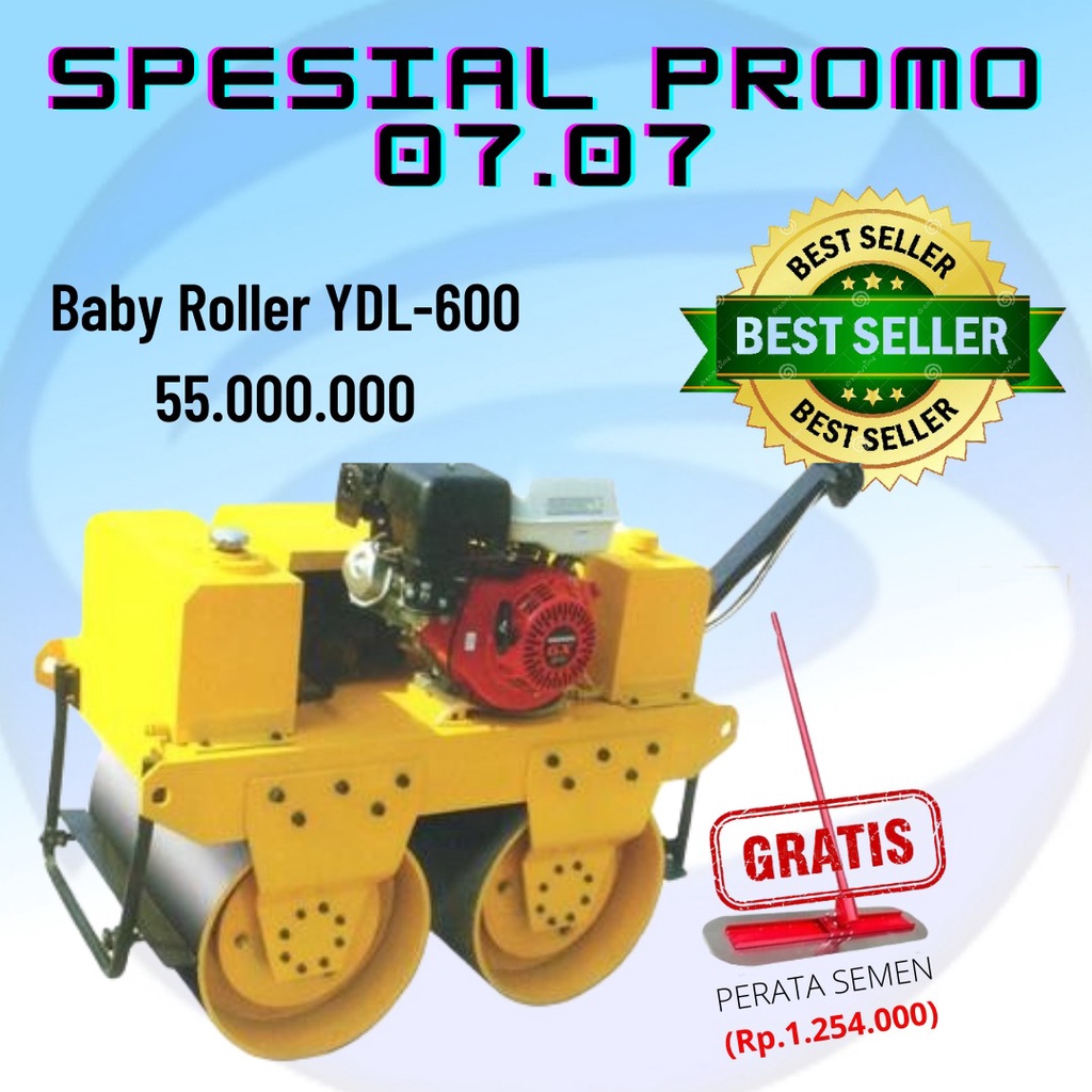 MESIN BABY ROLLER DOUBLE DRUM DUDUK / MESIN PEMADAT ASPAL