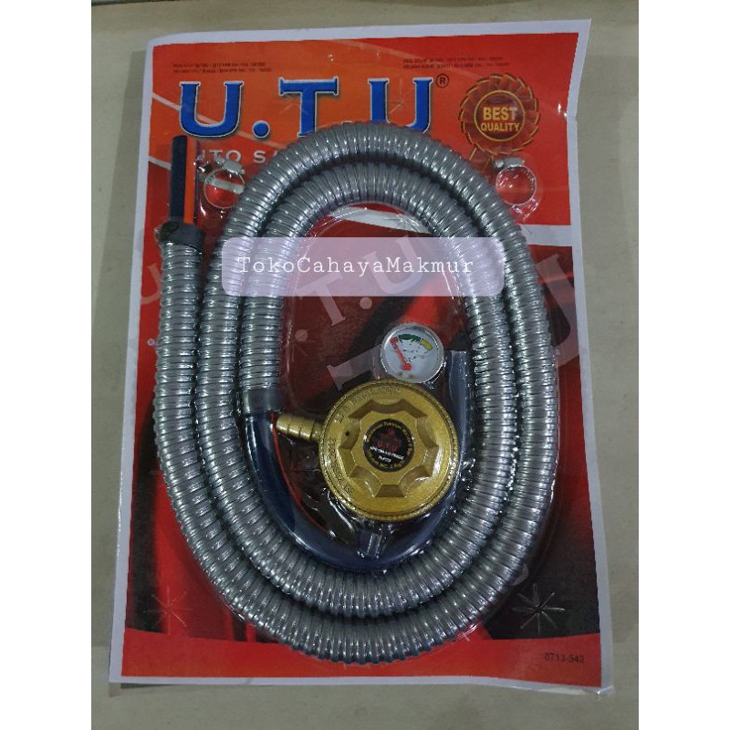 Selang Kompor Gas / Selang Gas Regulator + Meter UTU 5532 Komplit SNI