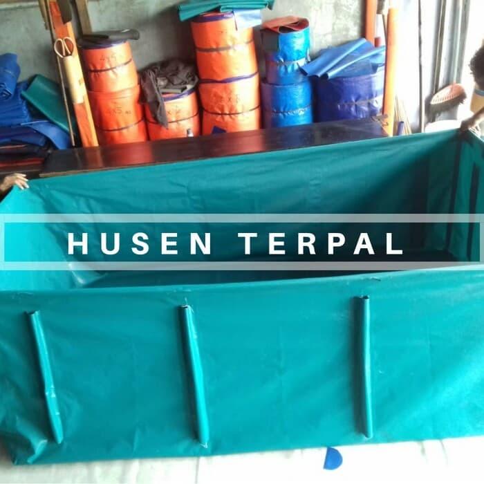 Terpal Kolam Terpal Kotak + Tempat Rangka Ukuran 1*0.5*0.5