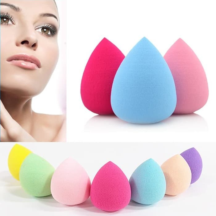 Beauty Blend Blender Sponge Spon Spons Make Up Tear Drop Model Egg Telur Telor Mika