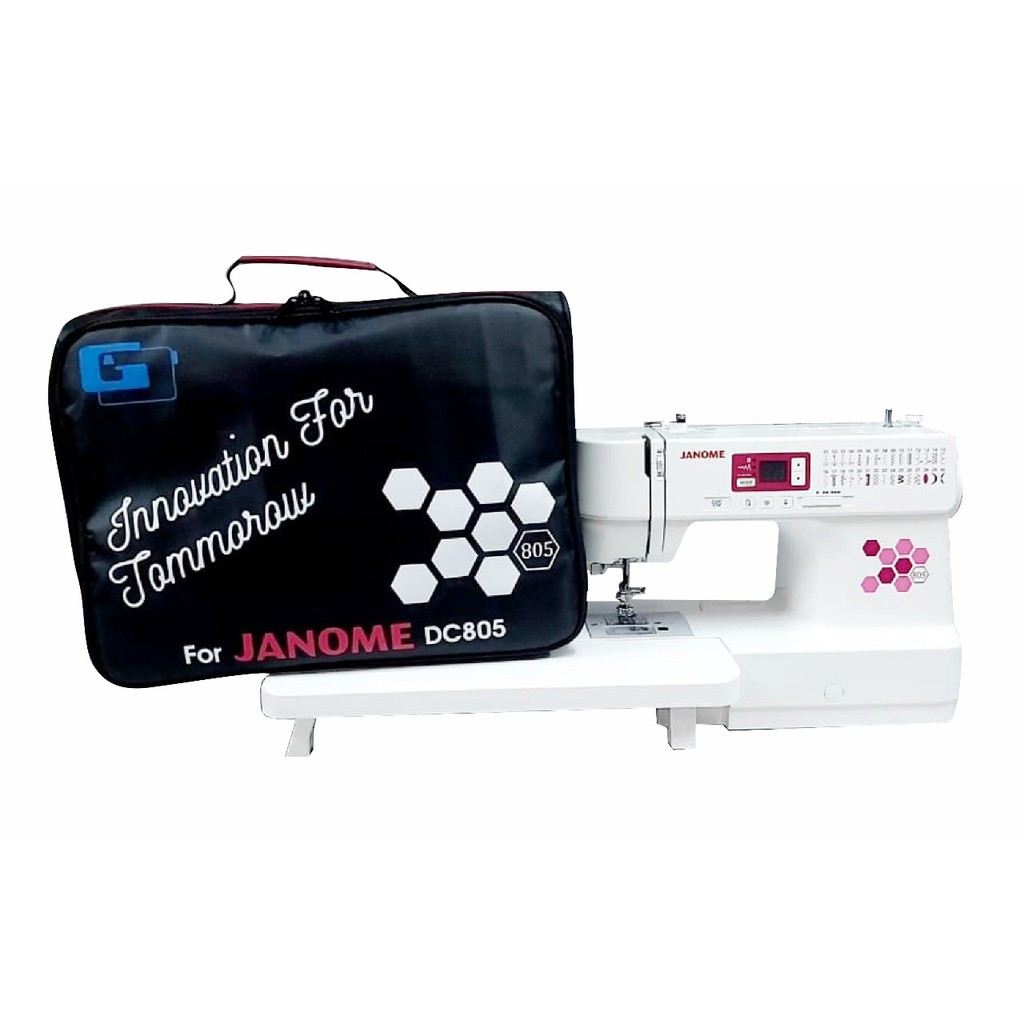 promo paket mesin jahit janome dc 805 dengan meja extension original dan tas