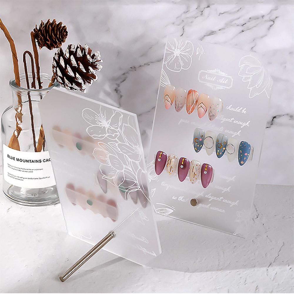 Mxbeauty Palet Pajangan Nail Art Berbentuk Khusus Papan Pamer Aksesori Manicure Jepang Profesional Nail Artwork Display