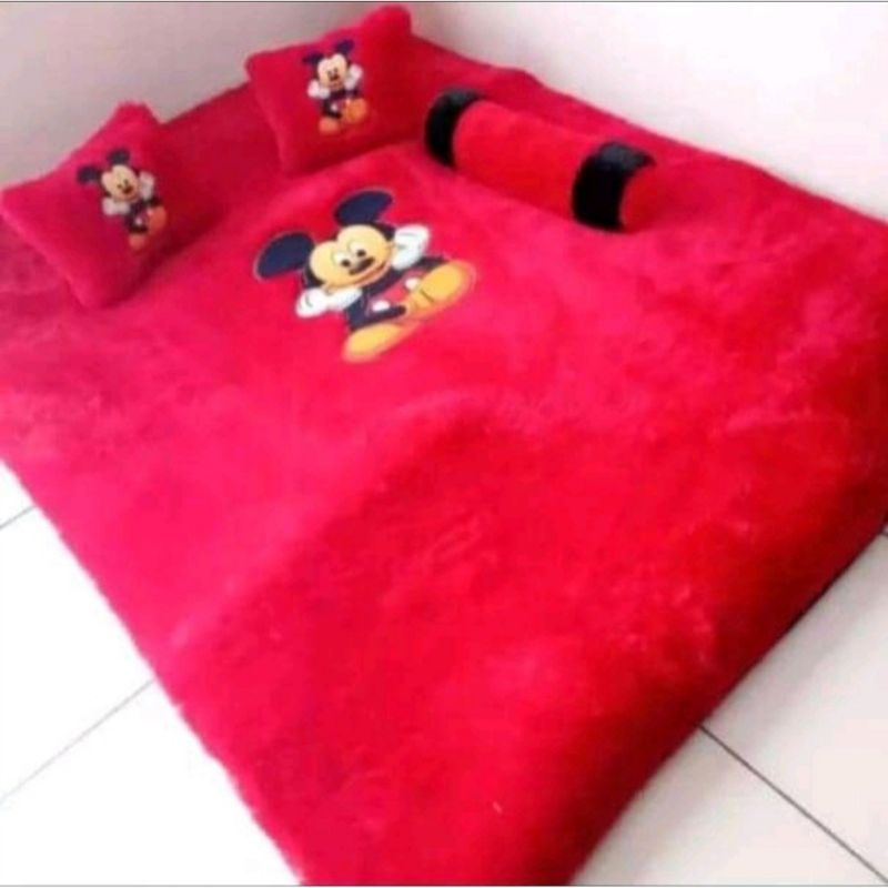 KASUR SURPET PREMIUM KARAKTER BULU LARFUR 2 BANTAL 1 GULING TERMURAH