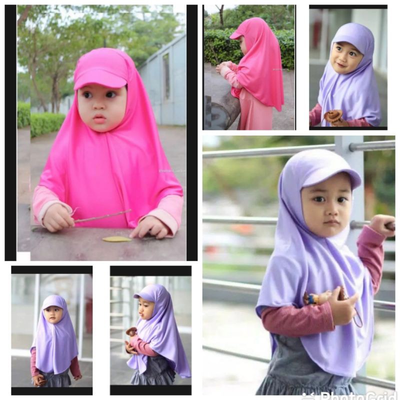 Kerudung Topi Hitz Instant Premium 3-6 Tahun Terbaru | Jilbab Sekolah Anak Tk Bahan Jersey Lembut Adem | Hijab Tanggung Baby Sd Bayi Perempuan Lucu