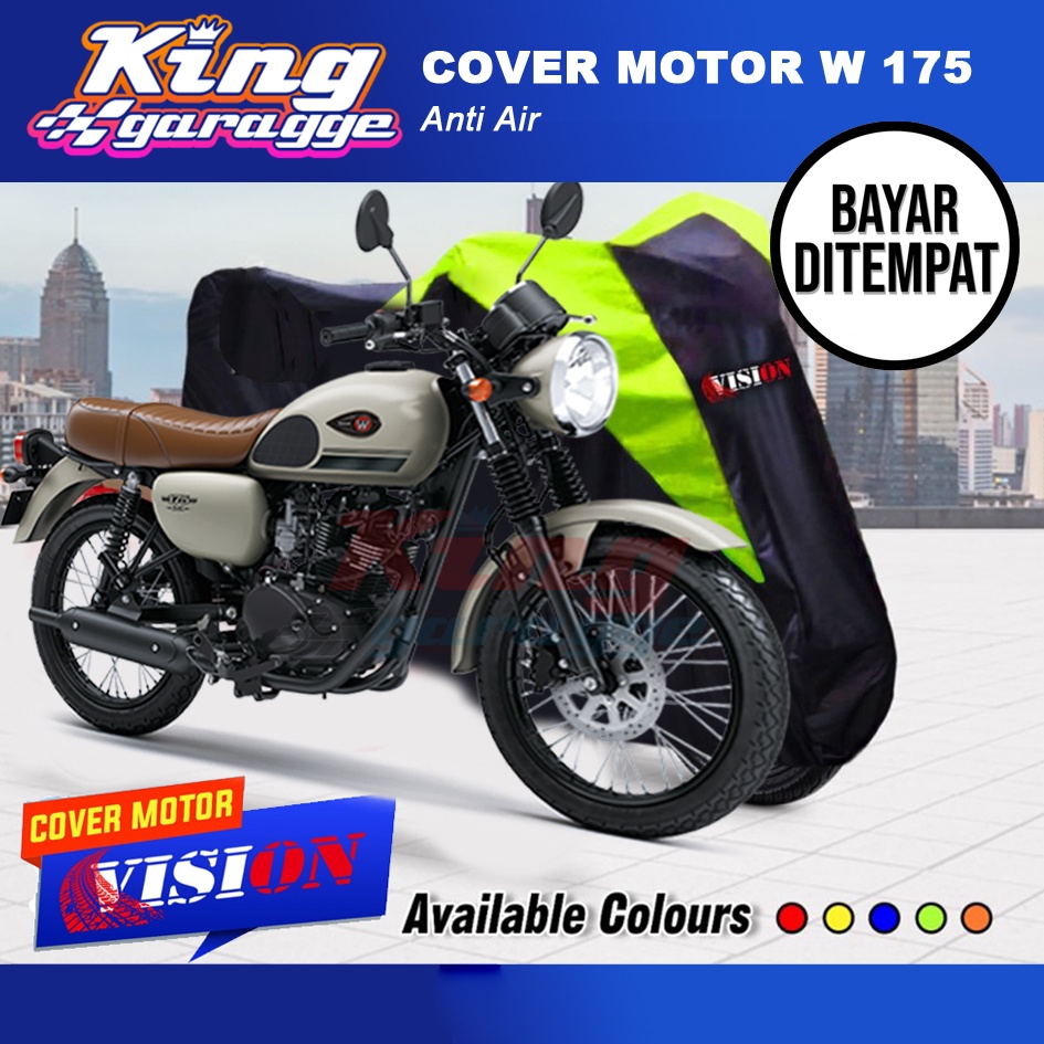 Terlaris Cover Motor W 175/ Selimut Kawasaki W175 /Jas Motor W 175 Berkualitas /Sarung Motor W175 /