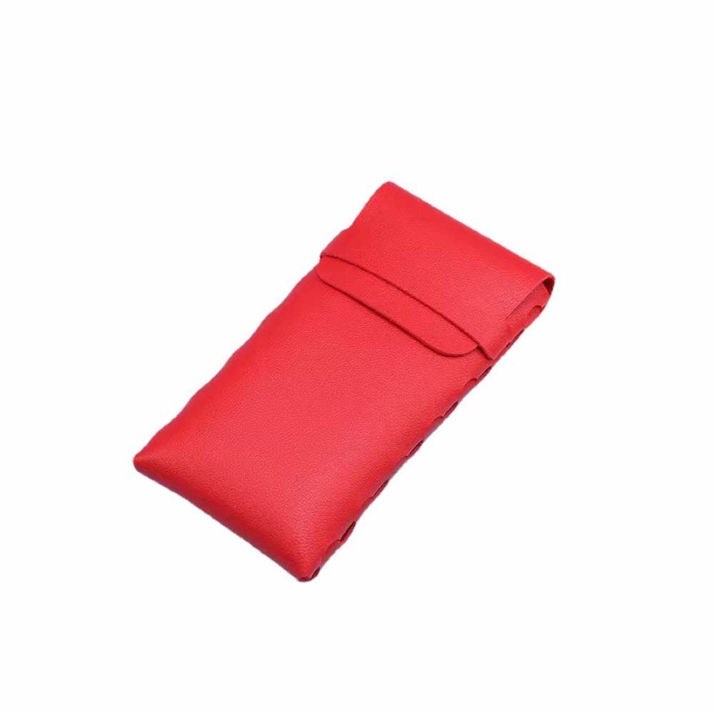 1 Pcs Pouch / Dompet Leather [ Cokelat ] Pelindung Kacamata - 16 x 8 cm - LEATHER POUCH