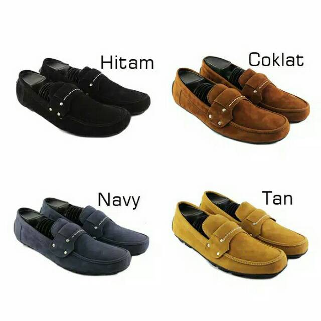 KICK TONE 01 BLACK SLIP ON PRIA KASUAL BS157 BS158 BS159 BS160 BS161 BS16 Slip On Pria Hitam
