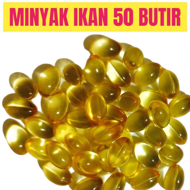 fish oil minyak ikan 50 BUTIR kucing dan anjing pitamin