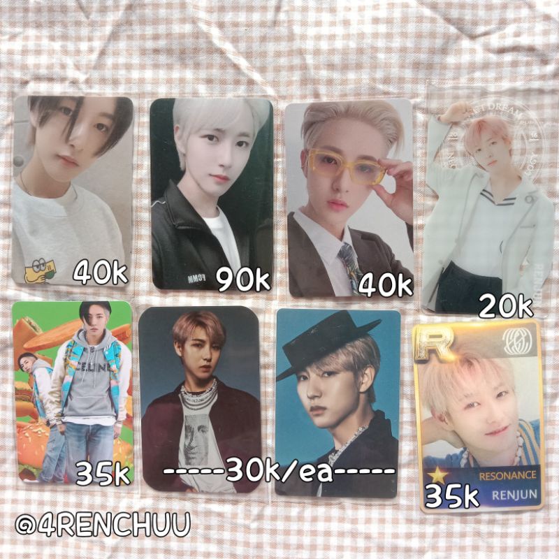 Photocard pc Renjun murah cafe agent ar clip