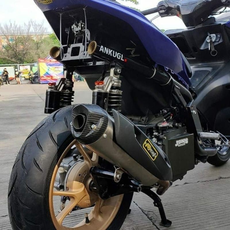 Knalpot Standart Racing Aerox Bor Up 180 up 200 Cc megabomb cap V