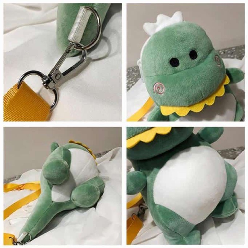 New Terlaris Tas Selempang Bulu Boneka Dinosaurs Tiny Dino