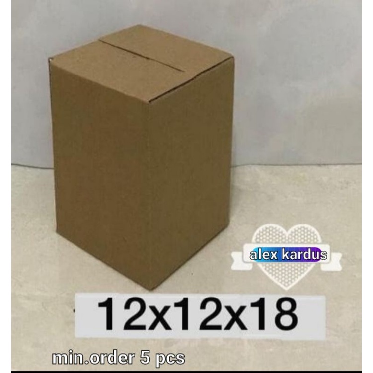 

Kardus / Box / 12x12x18 cm / Karton Packing Polos Baru ST