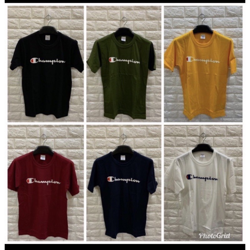 kaos baju pria champion script tea japan market