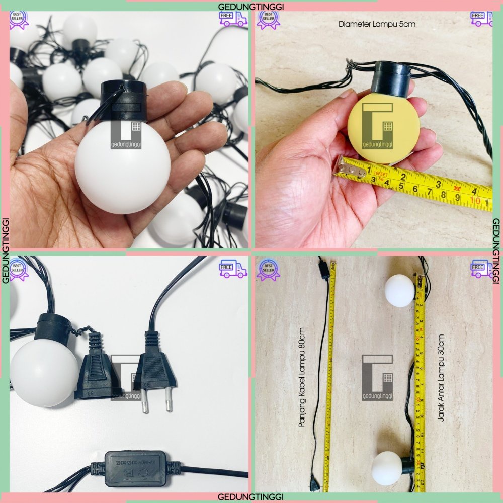 Lampu Bohlam Bolam Led Lid Let Tumbler Tmblr Hias Hiasan Dekorasi Natal Kaca Kayu Gantung Dinding Plafon Ruang Tamu Rumah Meja Kamar Teras Taman Malam Kafe Cafe Backdrop Lamaran Pelaminan Wedding Warna Warm White Tahan Anti Kedap Air Pvc Light Lamp 12v 5v