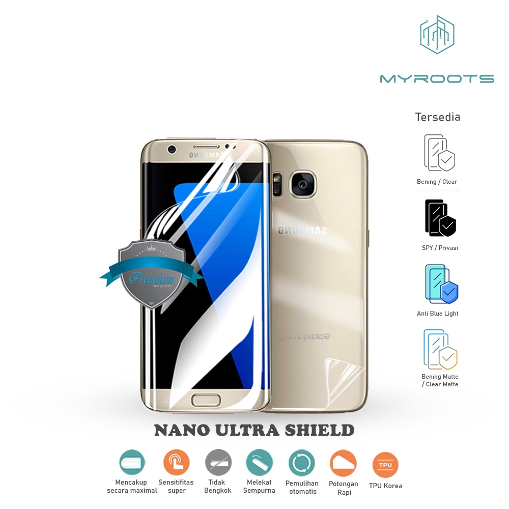 ANTI GORES JELLY HYDROGEL SAMSUNG S6 EDGE - S7- S7 EDGE - S5 FULL DEPAN BELAKANG ANTI SHOCK SCREEN GUARD PROTECTOR ORIGINAL