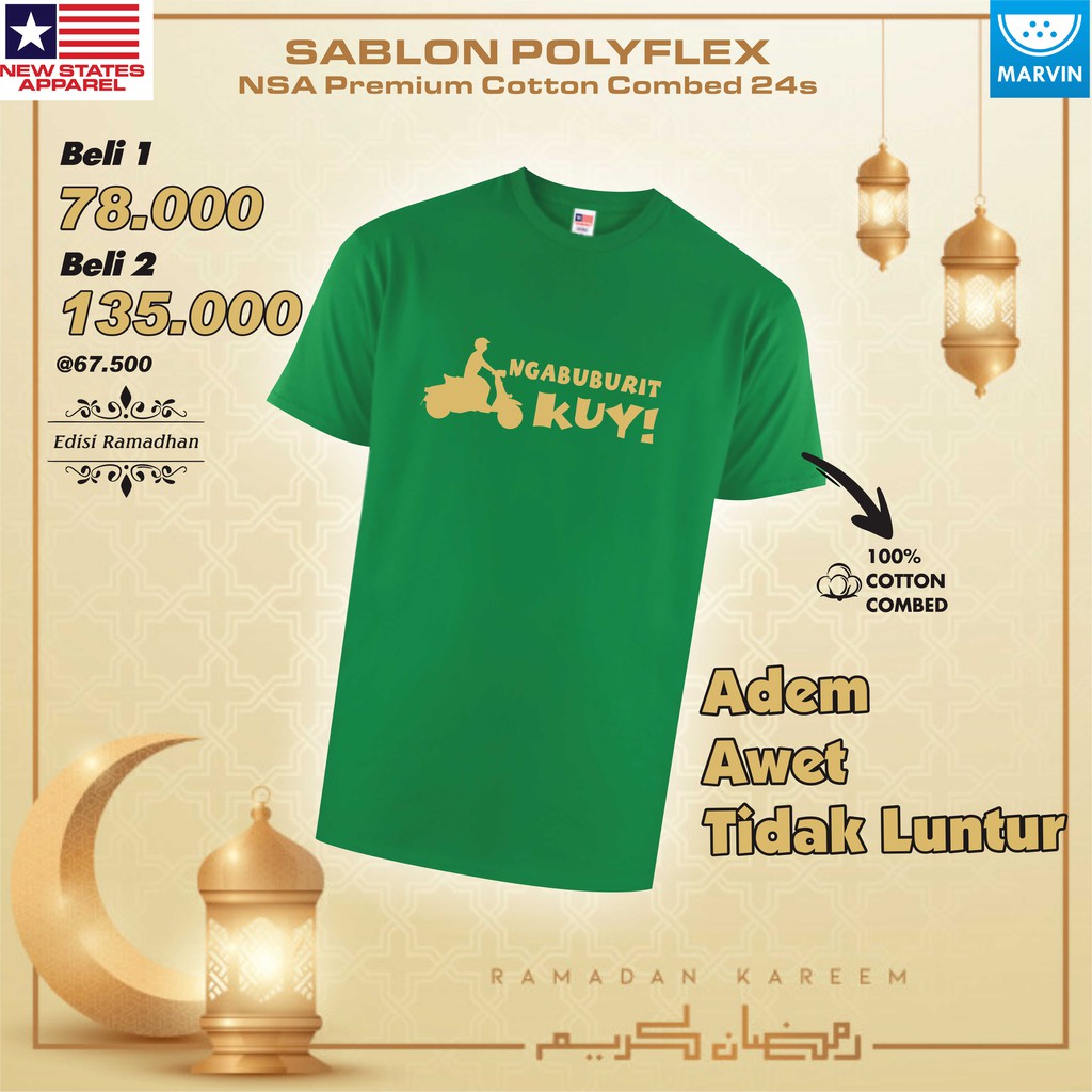 Kaos Custom murah kaos custom spesial ramadhan ngabuburit kuy pod print on demand
