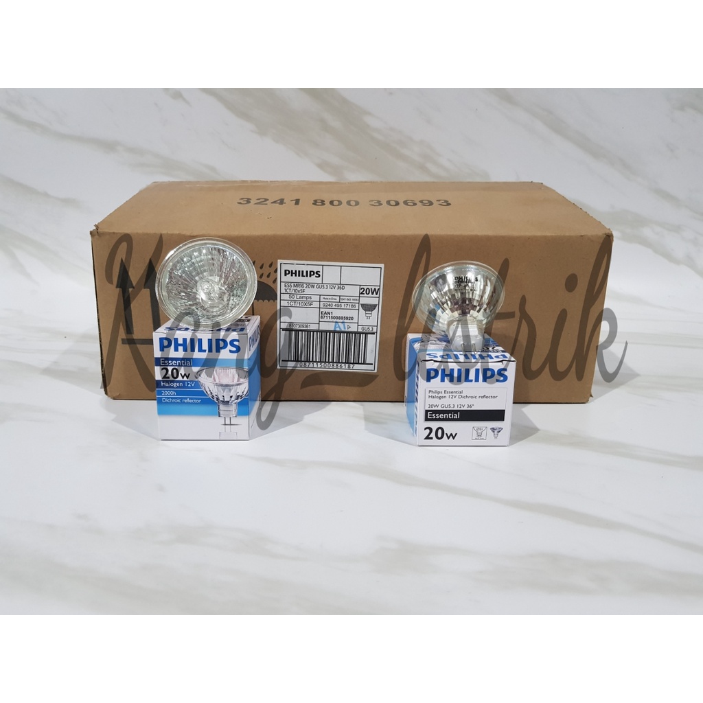 Philips Halogen spot Ess MR16 CL 50W / 20W GU5.3 12V 36D