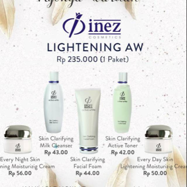 Paket cream glowing inez (pencerah) aman