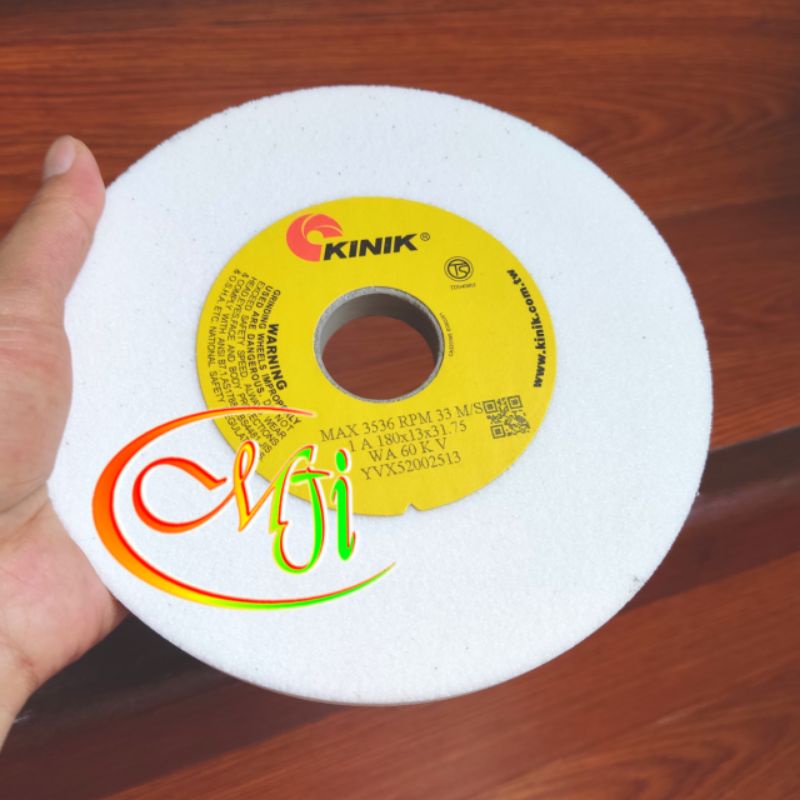 Batu Gerinda Kinik 7 Inch Grit 60 KINIK WA 60 KV 180x13x31.75 mm Batu Gerinda Duduk