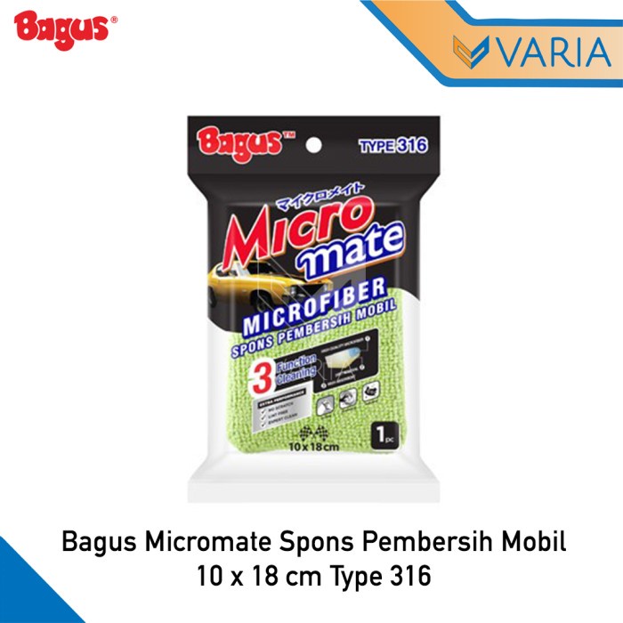 Bagus Micromate Spon Cuci Mobil Microfiber 18 x 10 cm Type 316