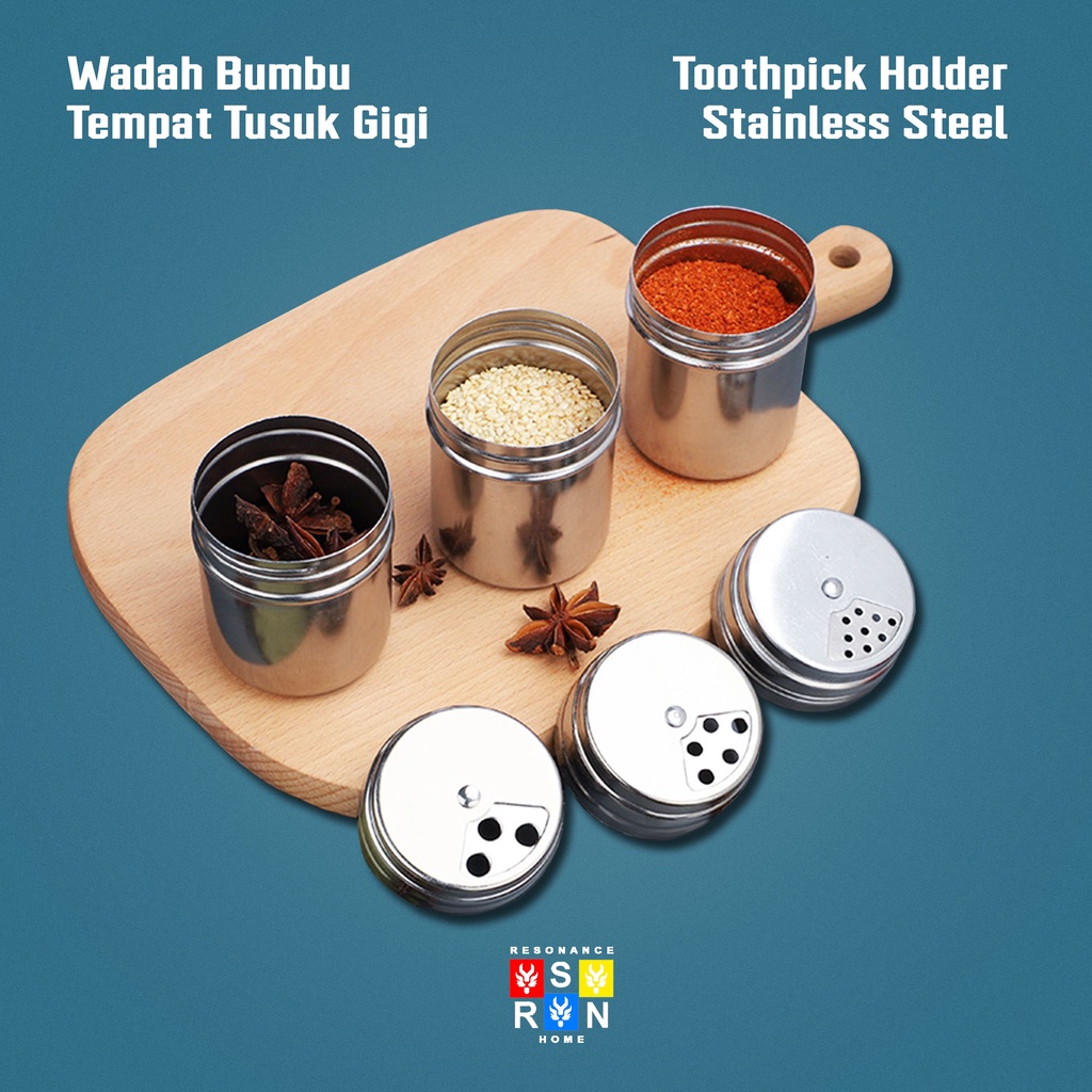 Tempat Tusuk Gigi - Bumbu Stainless / Toothpick Holder Resonance Home