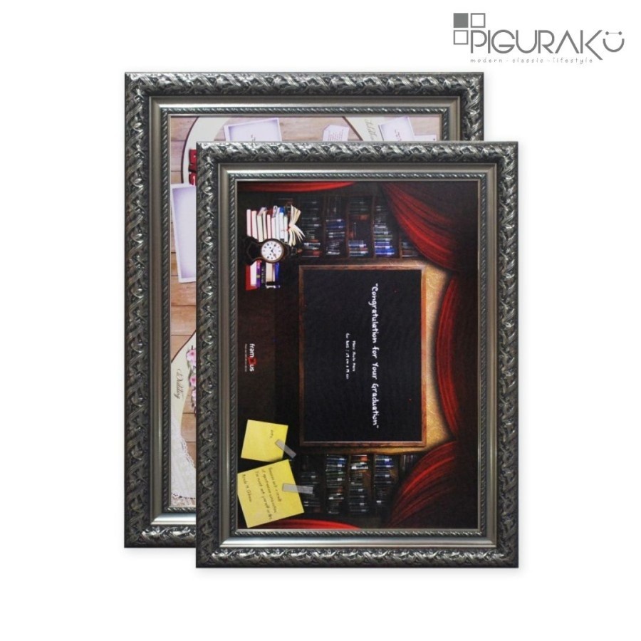 Pigura Foto 20R 50x60 Cm -7 Cm-Bingkai Foto Ukir/Classic 20R -Double Bingkai