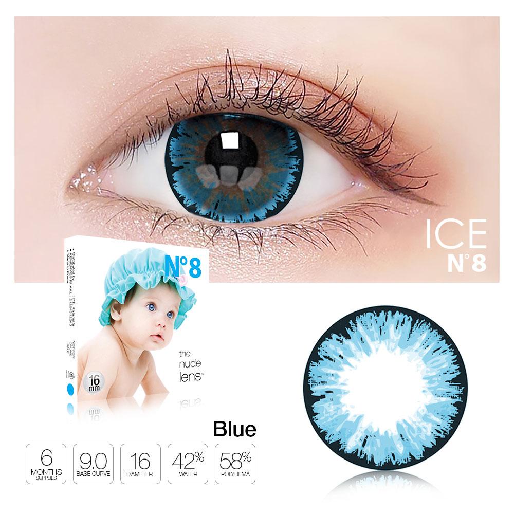 SOFTLENS ICE N8 / ICE NO8 BY X2 FREE LENSCASE / SOFLENS / SOFTLEN