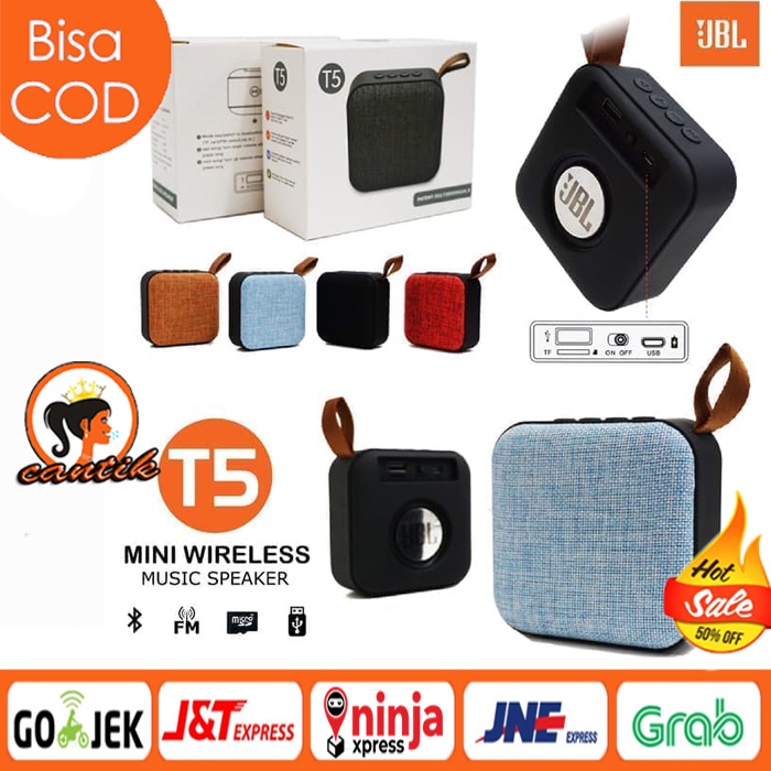 [TERMURAH] SPEAKER BLUETOOTH WIRELESS T5 / SPEAKER T5 SUPER BASS / SPEAKER BLUETOOTH MINI T5