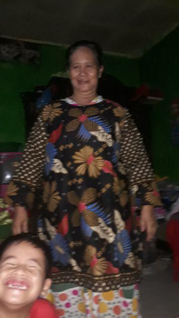 Emily Jumbo Blouse Batik Wulu Sogan Klasik Atasan Casual Kerja Formal Blus Kondangan