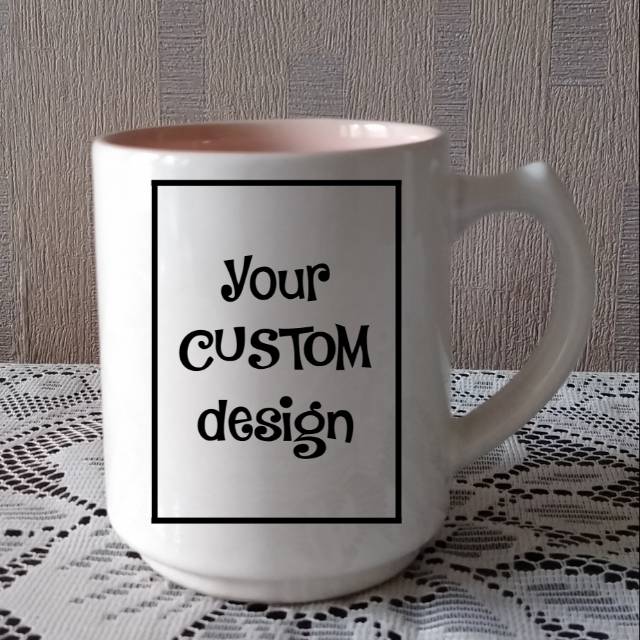 Mug Tuton Warna Merah Muda