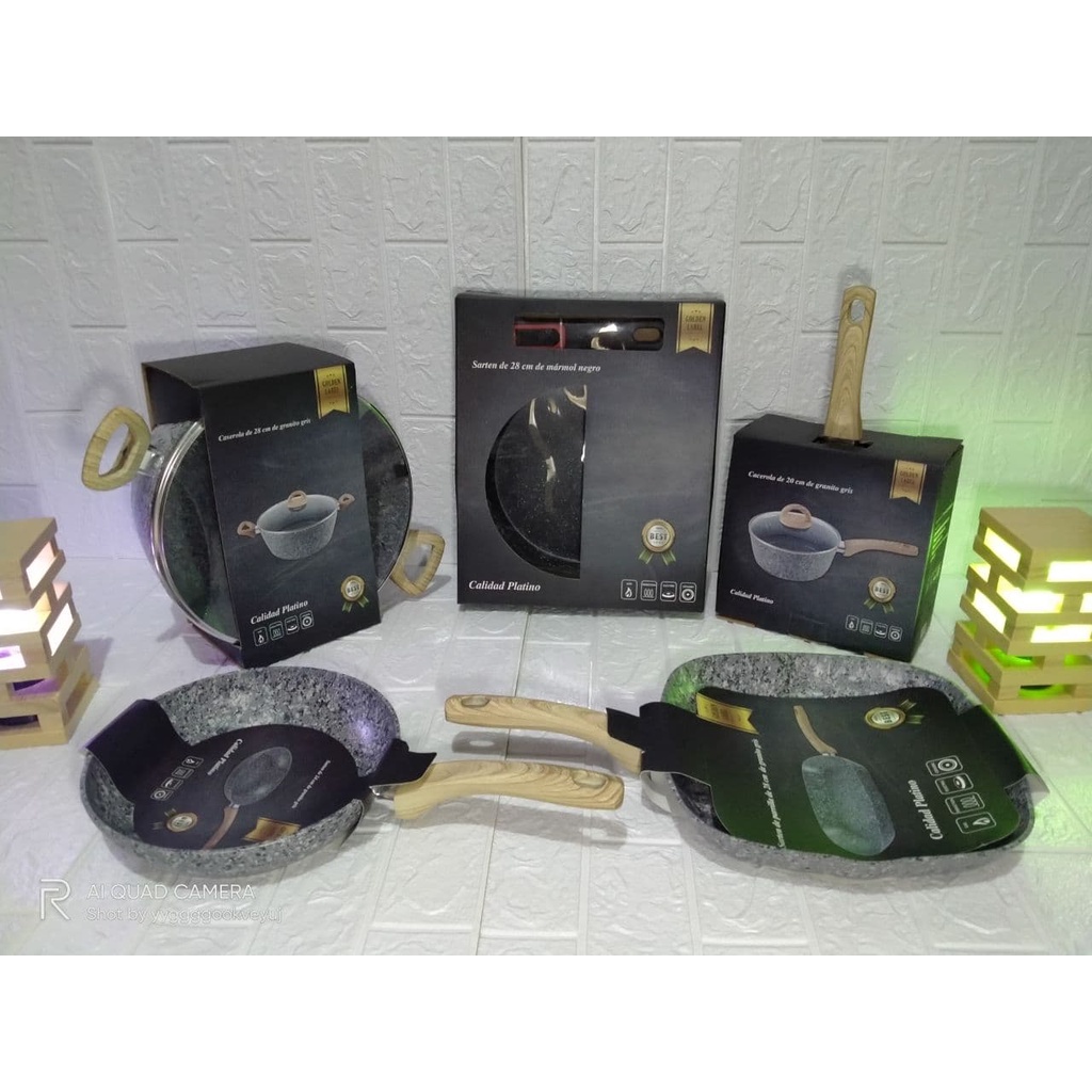 Panci Granit / Granite Pan Golden Label - Premium Cookware
