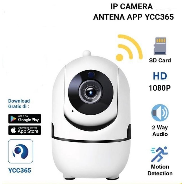 IP Camera Cctv WiFi YCC365 Human Tracking 5MP Wireless1080P Night Vision