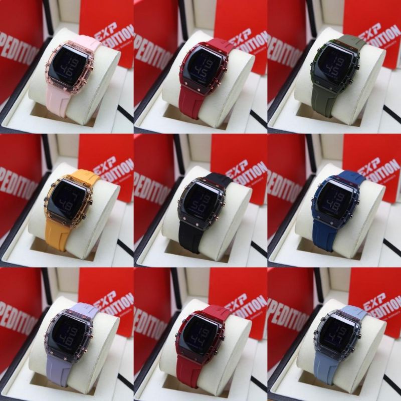 JAM TANGAN WANITA EXPEDITION E 6827 / E6827 DIGITAL RUBBER ORIGINAL