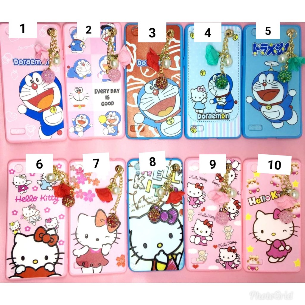 TPU Softcase + Gantungan Bandul Cantik Karakter Doraemon HK Samsung A6s, A6 2018, A6+ 2018, J4, J6, Vivo V11/V11i, V11 Pro, Oppo Realme 2, Xiaomi Redmi Note 6 Pro