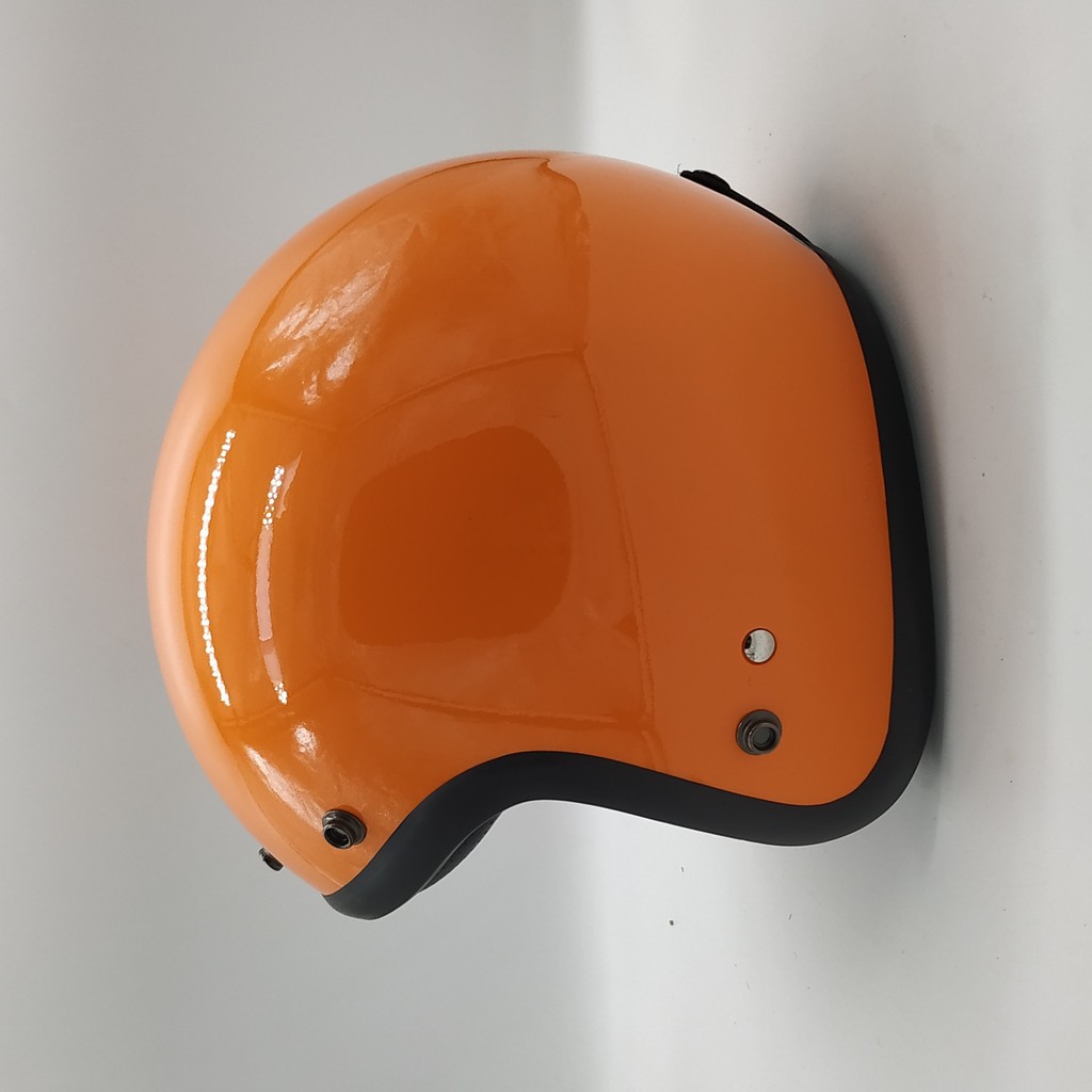 Helm Retro Doja Orange Oren Glossy ( Half Face / Bogo / Klasik / Sada)