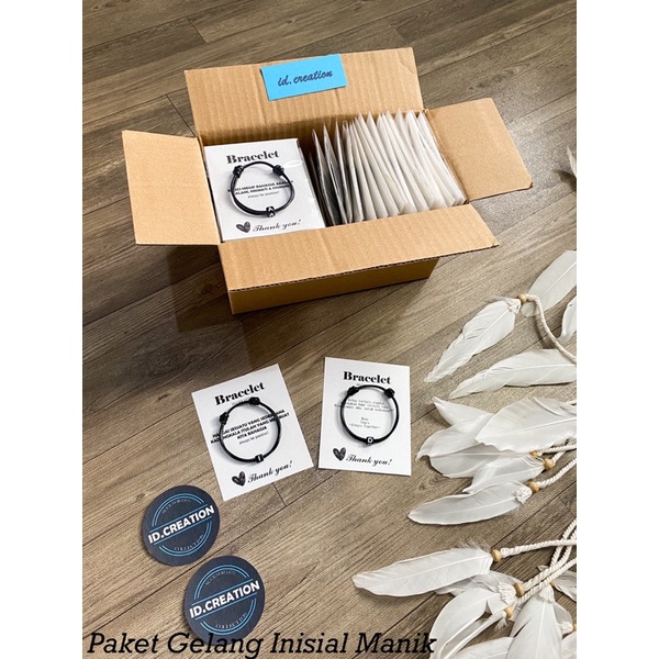 Paket Usaha Gelang Reseller (Gelang Polos Inisial Magnet Kupu Kupu)