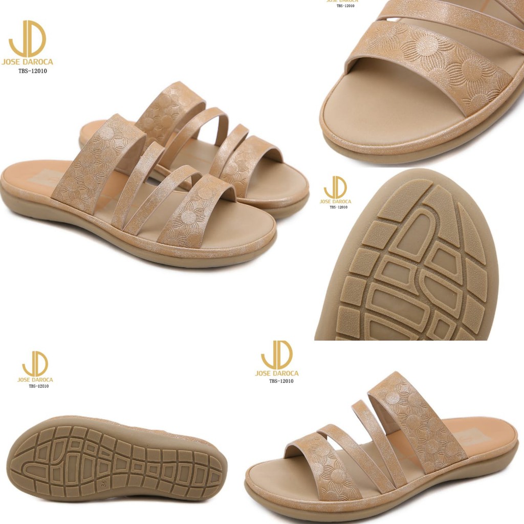 JOSE DAROCA Sandal Slope Tali Kulit Beludru #TBS-12010# ORIGINAL