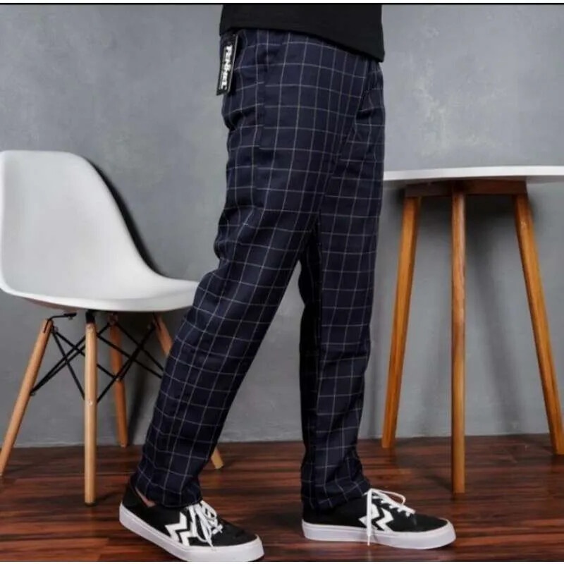 PROMO BISA BAYAR DITEMPAT CELANA TARTAN PRIA PREMIUM CELANA CHINO TARTAN CELANA KOTAK KEREN KEKINIAN KOREAN STYLE