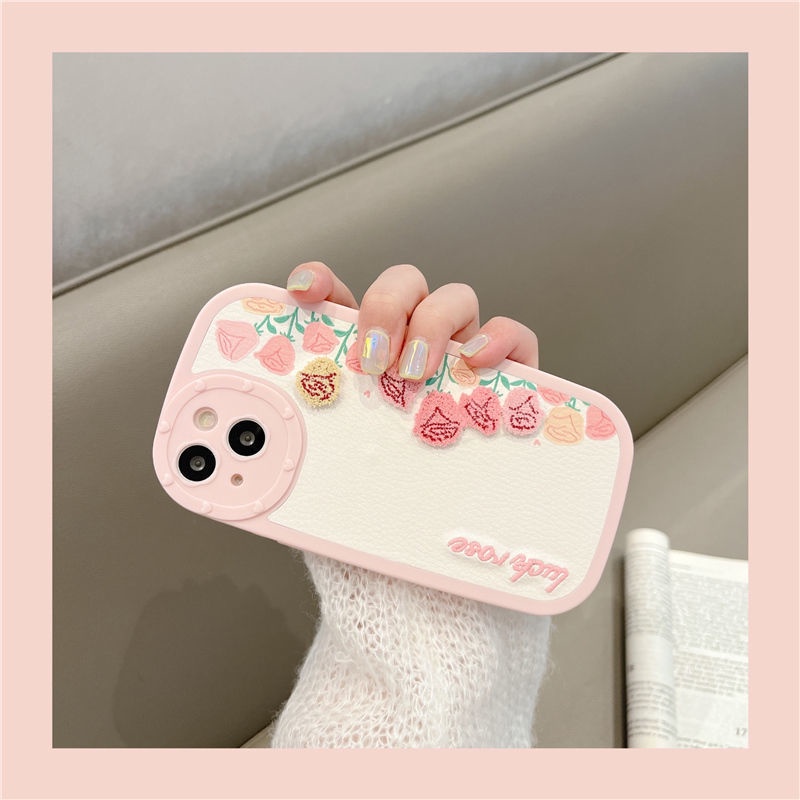 Case Motif Bordir Bunga Tulip Untuk iphone 12 13 11 Pro Max X Xs Max Xr Yih8