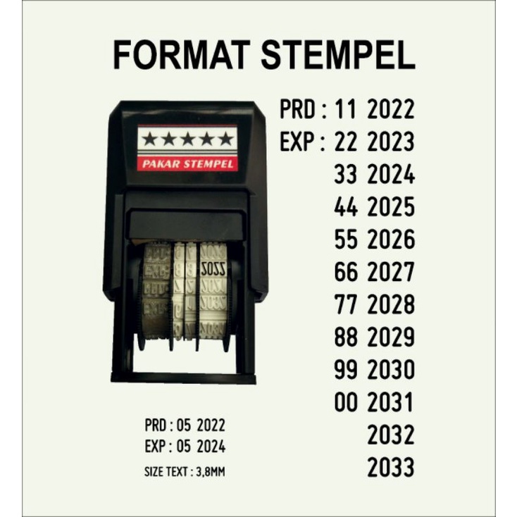 

PAKET STEMPEL KODE PRODUKSI OTOMATIS STEMPEL EXP MODE PUTAR