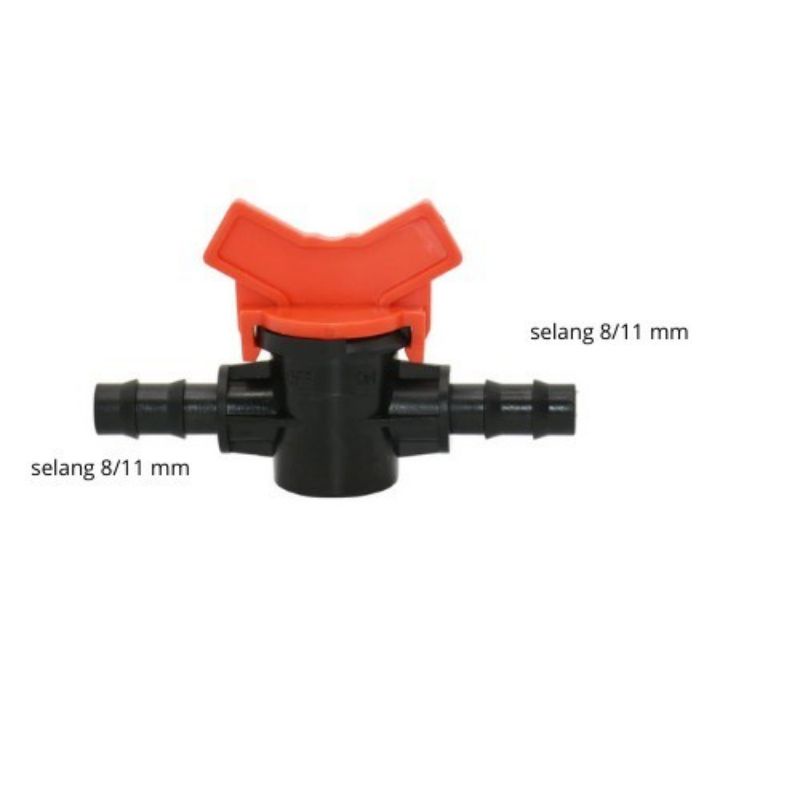 Valve Selang PE 11×11mm - Selang PE11×11 mm untuk menghubungkan selang PE 11 mm ke selang PE 11 mm/ 