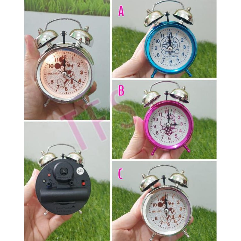 JAM WEKER BEKER ALARM KRING MOTIF ANAK MICKEY HELLO KITTY DORAEMON