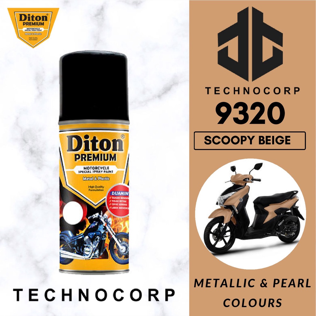 

Cat Semprot DITON PREMIUM 9320 SCOOPY BEIGE / HONDA SCOOPY COKLAT