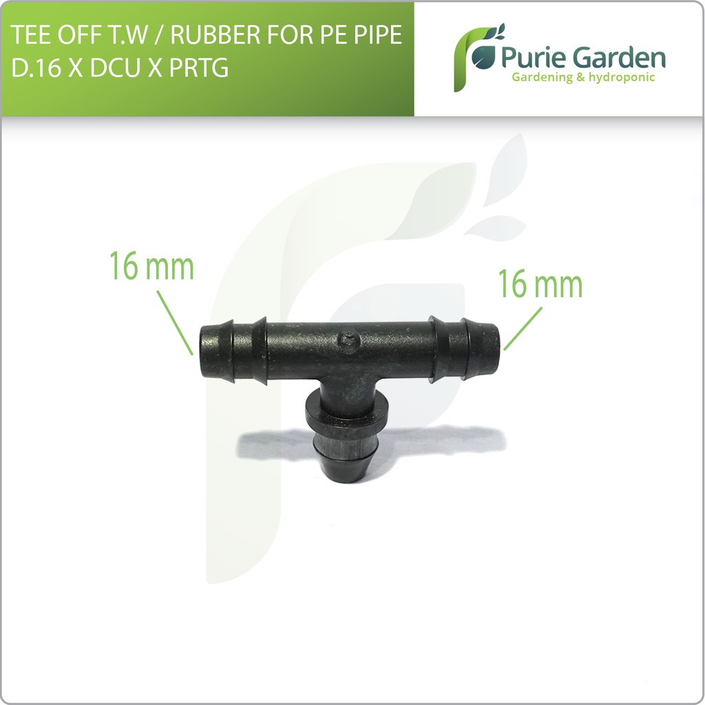 Tee Off T.W Rubber For Pipe D. 16 x DCU x PRTG Irritec