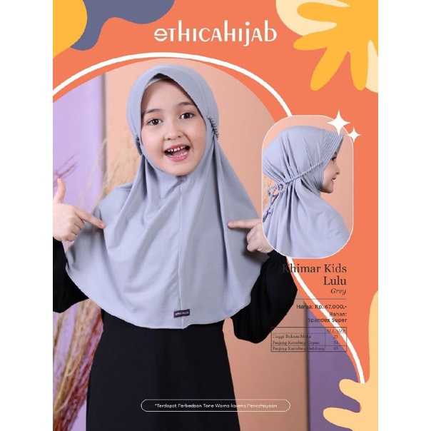 [READY] ETHICA KHIMAR KIDS LULU BLACK BLUE DUSTY PINK DLL