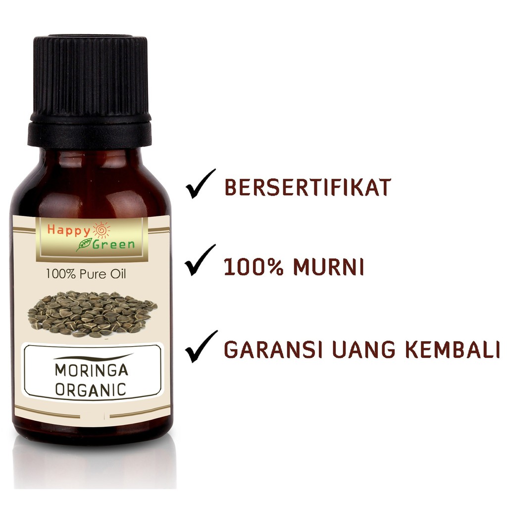 Happy Green ORGANIC Moringa Oil - Minyak Kelor Organic USDA