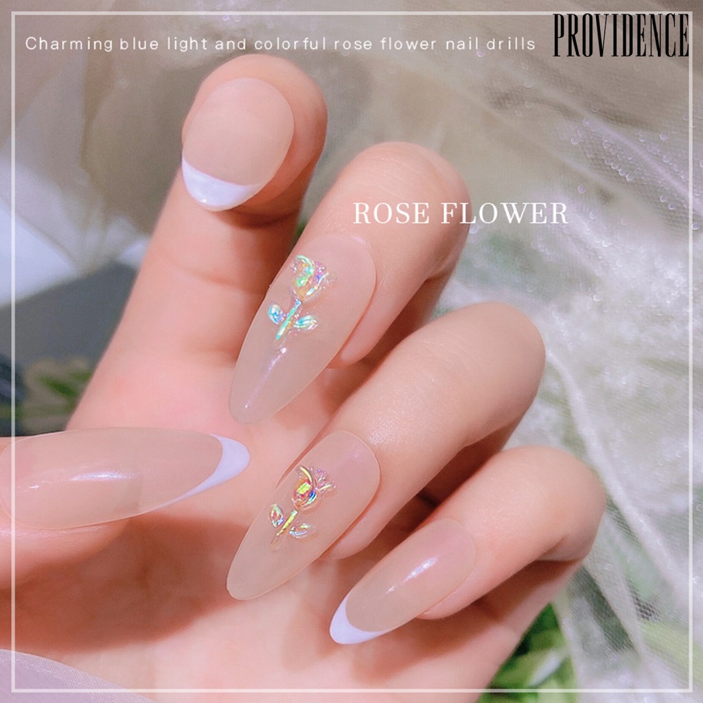 30pcs / Set Ornamen Bunga Mawar 3d Bahan Resin Untuk Dekorasi Manicure