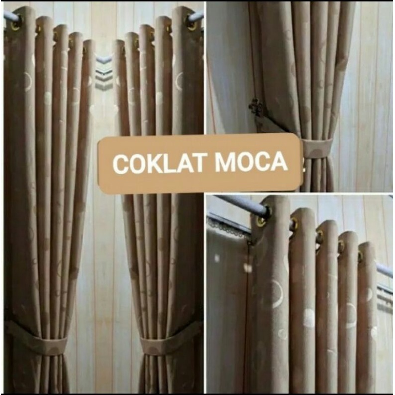 Gorden 3 meter Jendela Pintu Minimalis polos embos ukuran Panjang 3meter Jendela minimalis 100x300cm